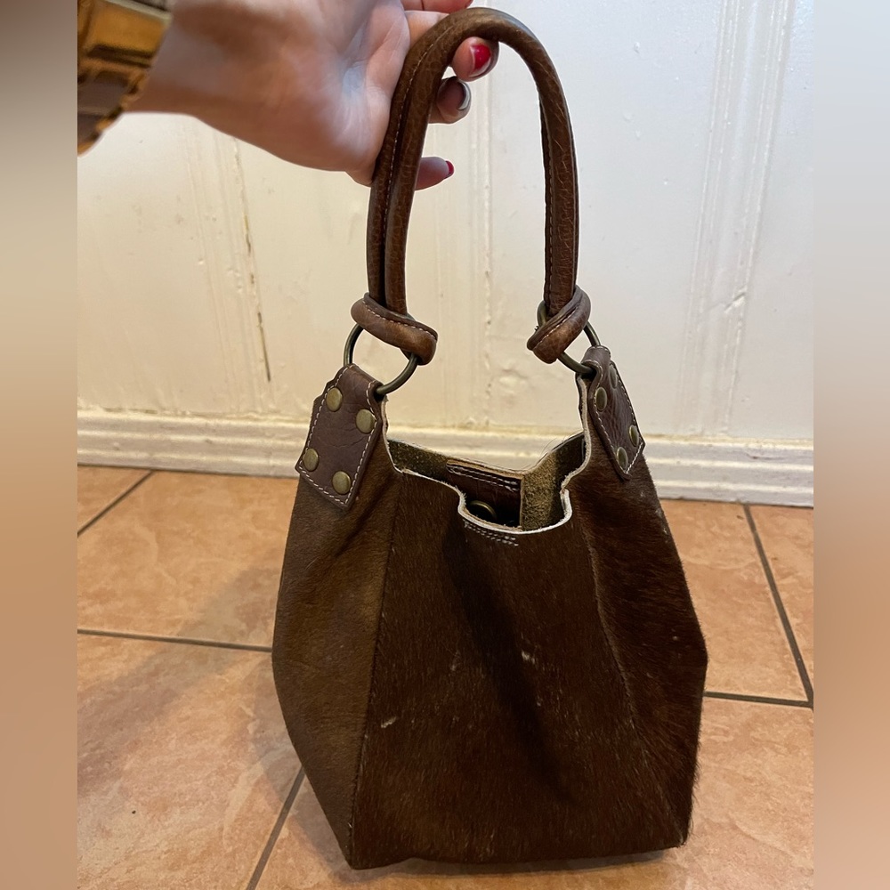 Animal leather bag.